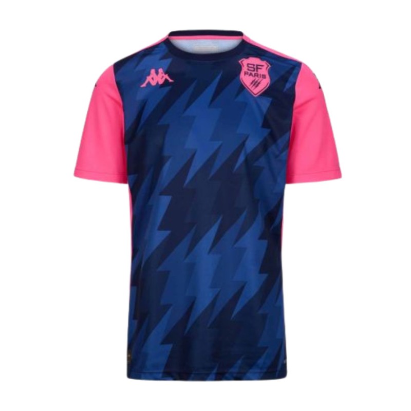 Maillot d'Entrainement Stade Français Paris Aboupre Pro 8 2024-2025 Bleu/Rose