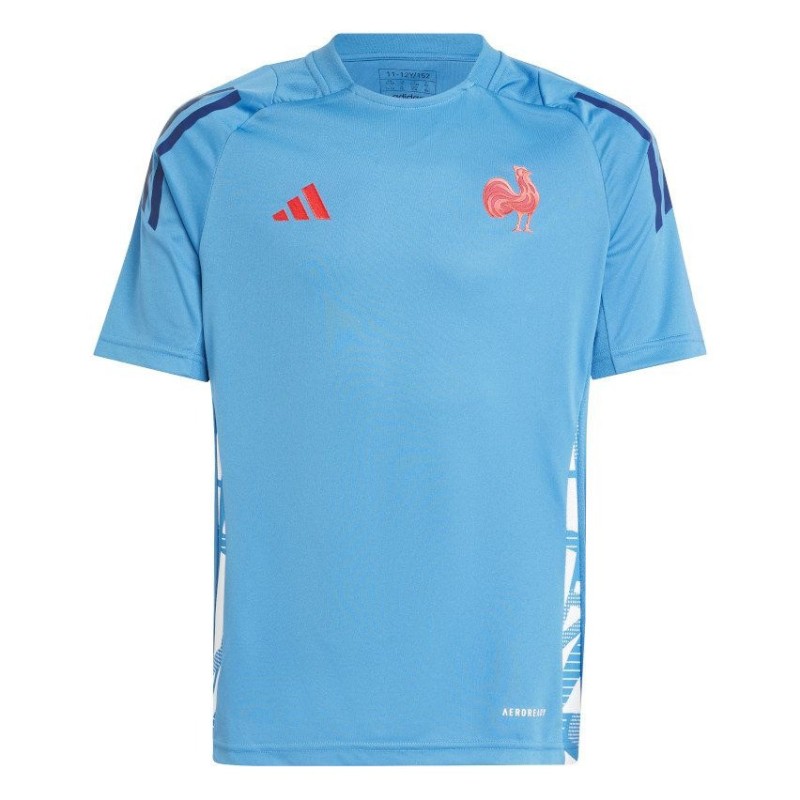 T-Shirt d'Entrainement XV de France 2024-2025 Enfant Bleu ciel