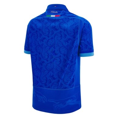 Maillot officiel bleu de rugby de l’équipe d’Italie 2024-2025 pour adultes