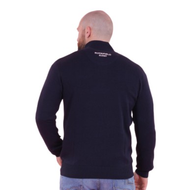 Pull Ruckfield Bleu Marine à Col Zippé