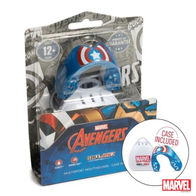 Protège-dents SafeJawz® Marvel - Design Captain America pour adultes et enfants