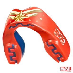 Protège-dents SafeJawz® Marvel - Design Captain Marvel pour adultes et enfants