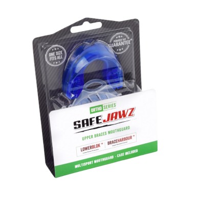 Protège-dents SafeJawz® Ortho Series Bleu Glacier - Taille Unique pour Appareils Dentaires