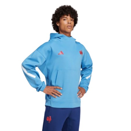 Sweat à capuche Bleu ciel XV de France Saison 2024-2025