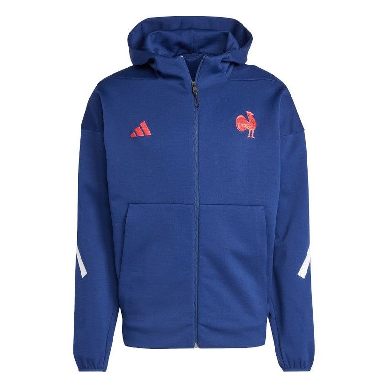 Veste zippée à capuche XV de France 2024-2025 Bleue marine