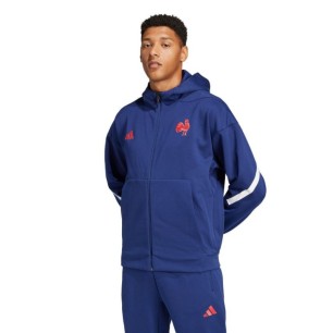 Veste zippée à capuche XV de France 2024/2025 Bleue marine