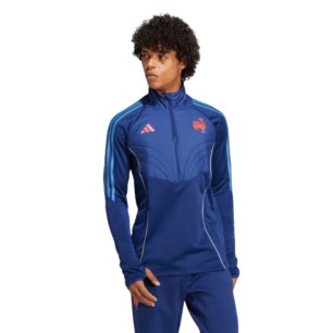 Veste demi-zippe Hiver XV de France 2024/2025 Bleue marine