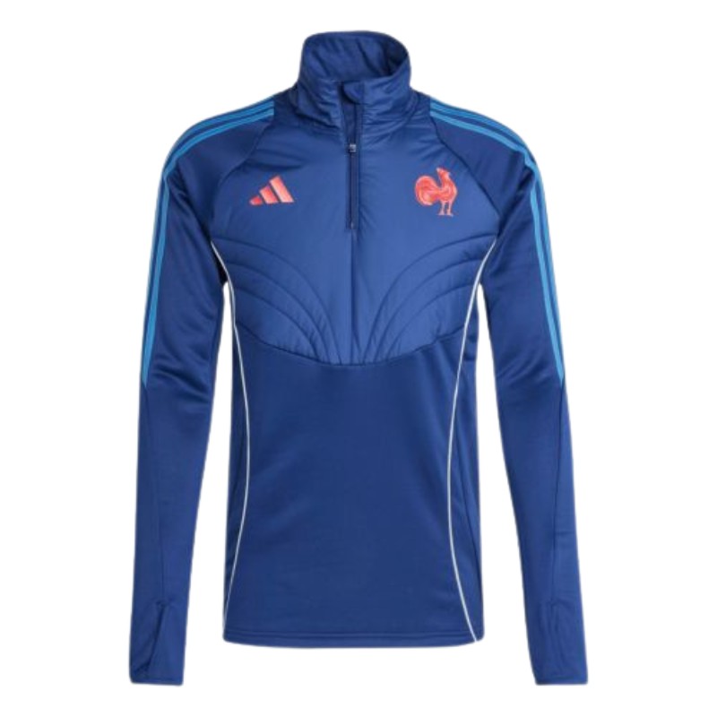 Veste demi-zippe Hiver XV de France 2024-2025 Bleue marine