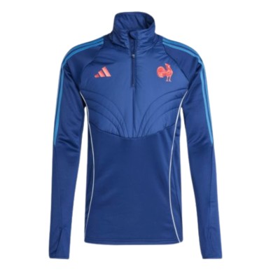 Veste Hiver Bleu Marine XV de France 2024-2025 à Demi-Zip