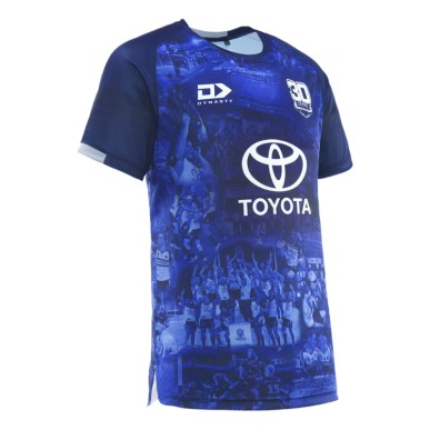 T-Shirt Échauffement Cowboys 2025 Bleu | Rugby Approved Perpignan