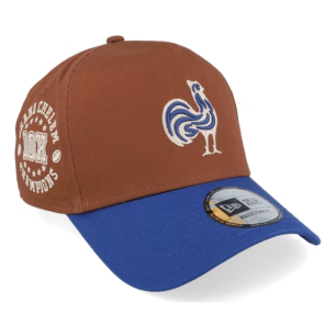 Casquette New Era "Grand Chelem" France Rugby Marron/Bleu | Rugby Approved Perpignan