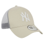 Casquette New Era "Trucker New York Yankees" beige/blanc