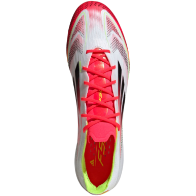 Chaussures F50 Elite FG Blanc/Rouge/Jaune | Rugby Approved Perpignan