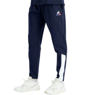 Pantalon Technique Coq Sportif Bleu Marine avec Poches Zippées | Rugby Approved Perpignan