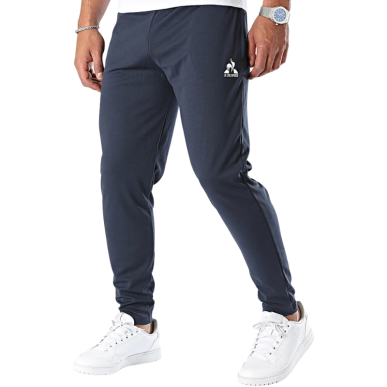 Pantalon Technique Coq Sportif Bleu Marine avec Poches Zippées | Rugby Approved Perpignan