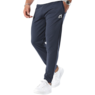 Pantalon Technique Coq Sportif Bleu Marine avec Poches Zippées | Rugby Approved Perpignan