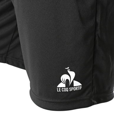 Short Coq Sportif Match Noir | Rugby Approved Perpignan