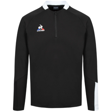 Sweat Demi-Zip Coq Sportif Noir | Rugby Approved Perpignan