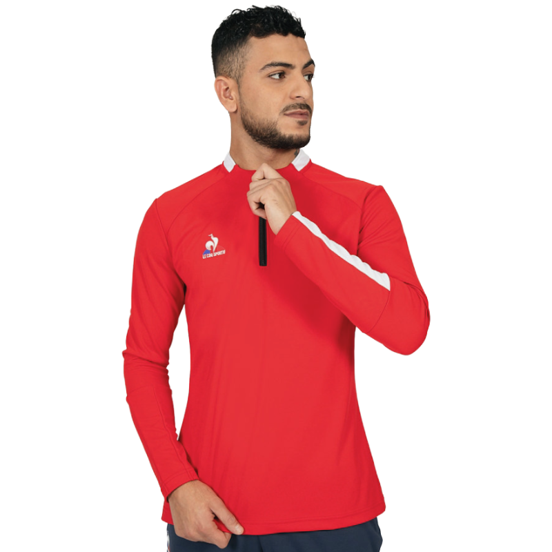 Sweat Demi-zip Coq Sportif Rouge