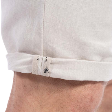 Bermuda en Lin Ruckfield Blanc Cassé | Rugby Approved Perpignan