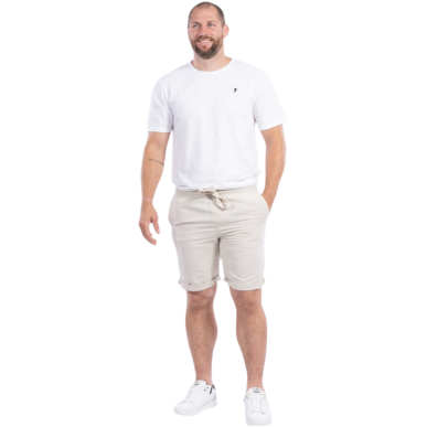 Bermuda en Lin Ruckfield Blanc Cassé | Rugby Approved Perpignan