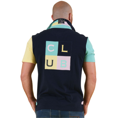 Polo Manches Courtes Ruckfield Rugby Club Bleu Marine et Coloré | Rugby Approved Perpignan