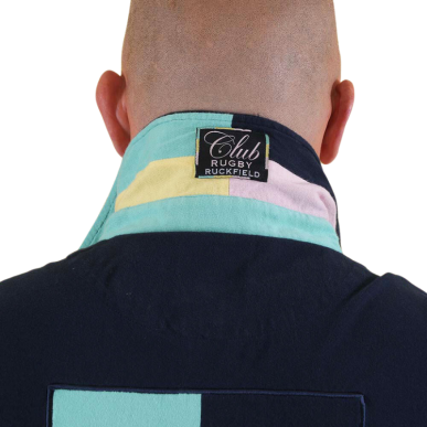 Polo Manches Courtes Ruckfield Rugby Club Bleu Marine et Coloré | Rugby Approved Perpignan