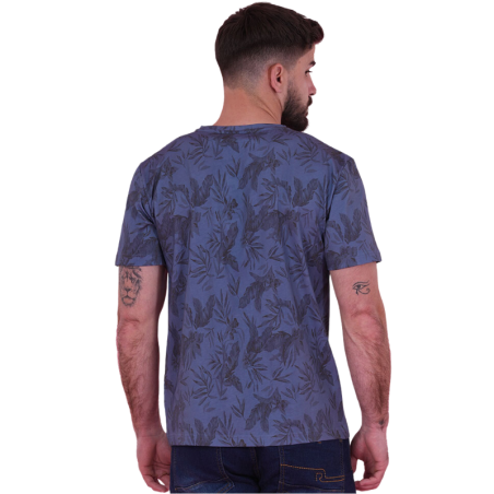 T-shirt Ruckfield Fleurs de Rugby Bleu