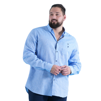 Chemise bleue à manches longues Ruckfield Rugby Club : élégance et esprit rugby