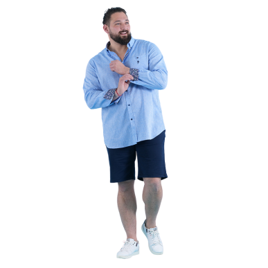 Chemise bleue à manches longues Ruckfield Rugby Club : élégance et esprit rugby