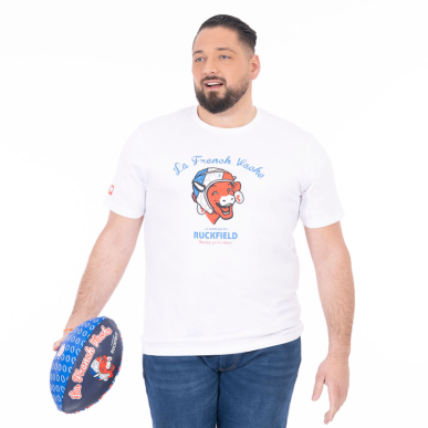 T-shirt Ruckfield x Vache qui Rit – Blanc Rugby