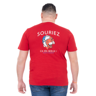 T-shirt Homme Ruckfield x La Vache qui Rit – Rouge Moyen