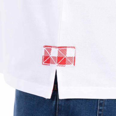Polo Homme Ruckfield x Cochonou – Blanc Manches Courtes