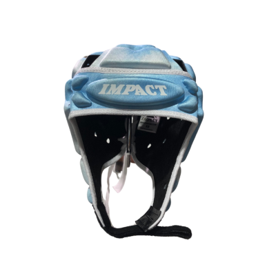 Casque rugby Impact "Nuage" – Bleu blanc léger et sûr