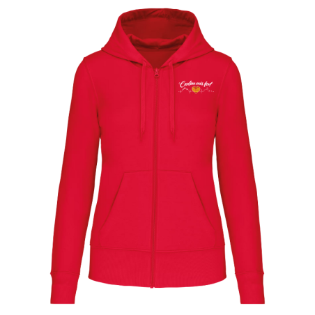 Veste zippée femme "Cantem més fort" – Rugby & confort