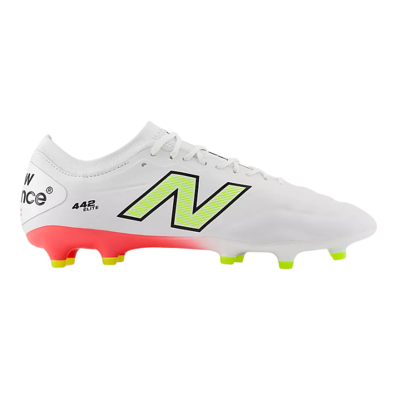 Crampon New Balance 442 V2 Elite FG Flash Point Blanc Crampon New Balance 442 V2 Elite FG Flash Point Blanc