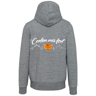 Sweat-shirt vintage zippé à capuche homme cantem mes fort Gris