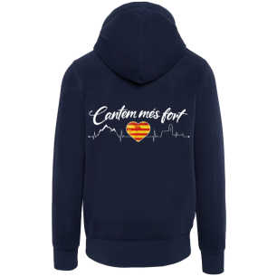 Sweat-shirt vintage zippé à capuche homme cantem mes fort Bleu Nuit