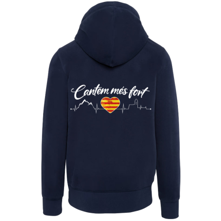 Sweat-shirt vintage zippé à capuche homme cantem mes fort Bleu Nuit