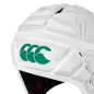 Casque canterbury blanc logo vert adulte