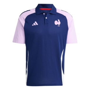 Polo bleu violet officiel XV de France | Rugby Approved Perpignan