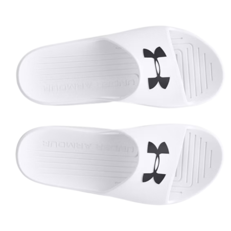 Claquettes Under Armour blanches confort | Rugby Approved Perpignan