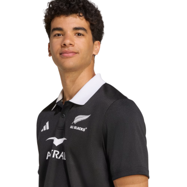 Polo All Blacks Noir Supporter | Rugby Approved Perpignan
