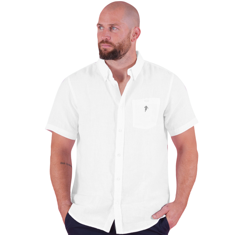 Ruckfield chemise en lin manches courtes