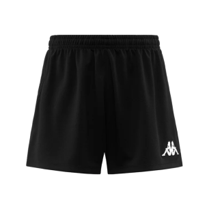 Short Kappa Sanremo noir léger et confortable | Rugby Approved Perpignan