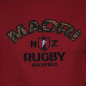 T-shirt à manches courtes rouge foncé Ruckfield Maori Rugby