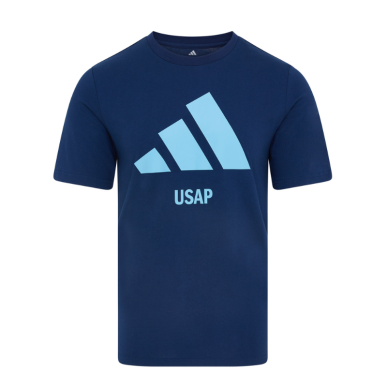 T-shirt ADIDAS USAP Coton Bleu Officiel | Rugby Approved Perpignan
