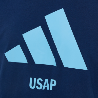 T-shirt ADIDAS USAP Coton Bleu Officiel | Rugby Approved Perpignan