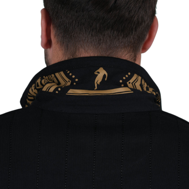 Polo manches longues Ruckfield noir Maori Rugby | Rugby Approved Perpignan