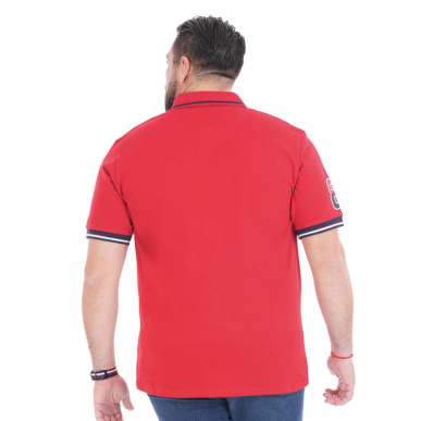 Polo manches courtes Ruckfield rouge French Rugby Club | Rugby Approved Perpignan